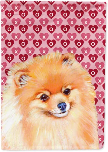 Vista 167 de Caroline's Treasures SS4484GF Bandera de jardín con diseño de bulldog inglés y corazones para el Día de San Valentín, bandera decorativa para patio