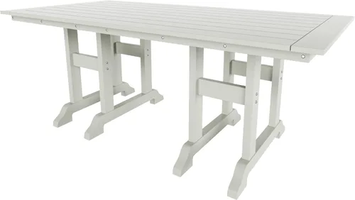 Vista 25 de Muebles Mesa de Comedor Rectangular Adirondack de 37 Pulgadas de Ancho x 71 Pulgadas de Largo, Resistente a los Rayos UV y a la Decoloración para su