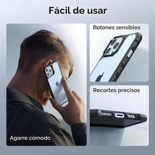 Vista 6 de ESR Funda para iPhone 13 Pro Max, Protección de Grado Militar con Esquinas que Absorben Impactos, Parte Trasera Acrílica Resistente a Rayones