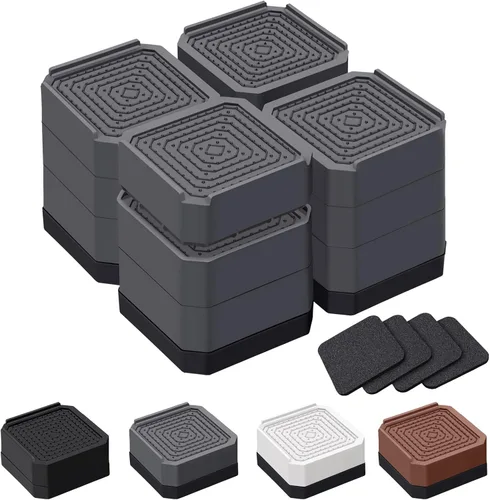 Vista 10 de ANNKUT Elevadores de cama y elevadores de muebles, bloques de elevación ajustables resistentes para sofás, escritorios y sillas, elevan 1.5
