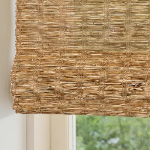 Vista 13 de Persianas Romanas de Bambú Inalámbricas, Persianas para Ventanas, Persianas de Madera Tejida Personalizadas para Ventanas Interiores, Puertas