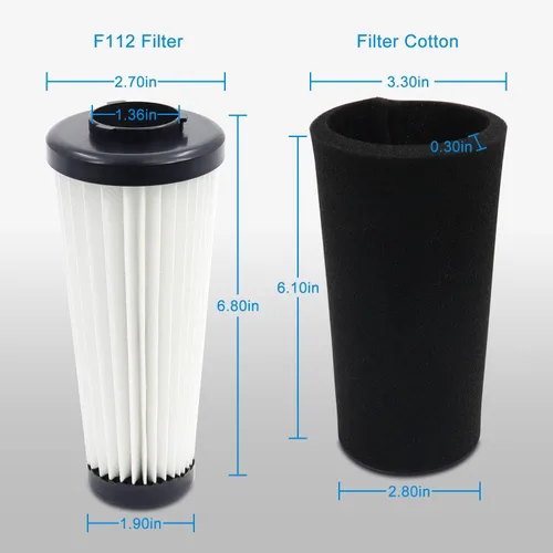 Vista 5 de Paquete de 4 filtros de repuesto F112 compatibles con aspiradora vertical Dirt Devil, juego de filtros de captura de olores Endura pre motor, pieza