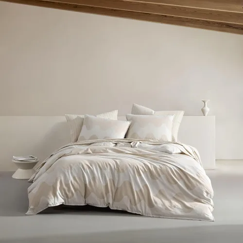Vista 21 de Marimekko - Juego de funda de edredón tamaño Queen, ropa de cama de algodón con fundas a juego y cierre de botón, decoración del hogar para todas
