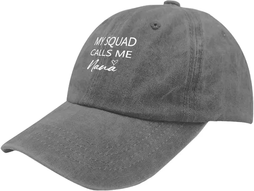 Vista 2 de Womens Baseball Hat Sunflower Lids Caps for Mens Hiking Hat Adjustable My Squad Calls me Nana Sun Hat