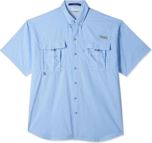 Vista 15 de Columbia - Camisa de pesca Bahama II, línea PFG, con factor de protección ultravioleta (FPU) 30, de manga corta, para hombre. azul (Vivid Blue)