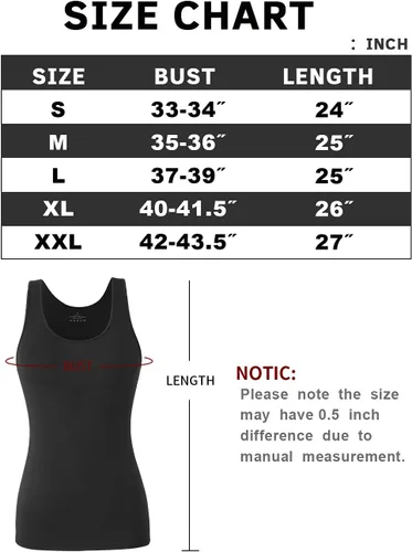 Vista 6 de Orrpally - Camiseta de tirantes básica y ligera para mujer (4 unidades)