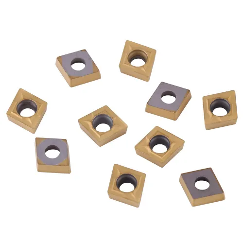 Vista 6 de Insertos de puntas de carburo, 10 piezas de puntas de carburo CNC insertos CCMT060204-HM YBC251 cortador de inserción de carburo cortador de torno