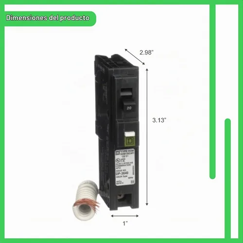 Vista 4 de Square D - HOM120CAFIC Homeline 20 Amp Single-Pole CAFCI Circuit Breaker