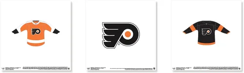 Vista 6 de Trends International Gallery Pops NHL Philadelphia Flyers - Jersey Wall Art Bundle (3-Pack) Gallery Pops Wall Art, White Framed Version