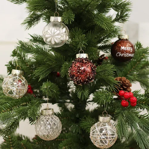 Vista 9 de 25 bolas de Navidad de 2.4 pulgadas, adornos surtidos para árbol de Navidad, inastillables, mini esferas colgantes para Navidad, vacaciones, bodas