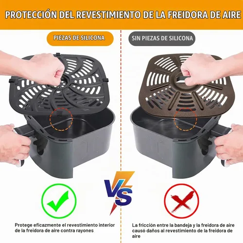 Vista 6 de Sartén para freidora de aire Chefman 8 cuartos TurboFry 8 cuartos de galón 4 en 1 freidora de aire RJ38-SQSS-8T, accesorios para freidora de aire