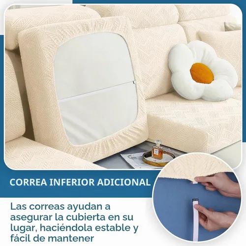 Vista 4 de hyha Fundas de cojín individuales para sofá, fundas de cojín lavables