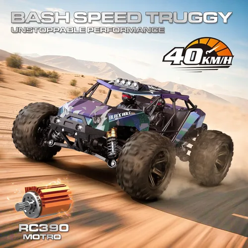 Vista 3 de Coches RC para Adultos y Niños, Desert 4WD Todo Terreno 1:14, Camión RC de Alta Velocidad 40 km/h, Coche de Control Remoto 4x4 con 2