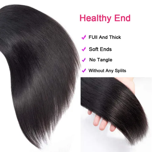 Vista 23 de Beauty Forever Yaki - Extensiones de cabello humano virgen mongol sin procesar, grado 12A, 3 paquetes de cabello humano virgen mongol sin procesar