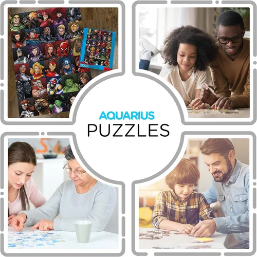 Vista 4 de AQUARIUS Marvel Puzzle Superheroes (rompecabezas de 1000 piezas) – Mercancía y coleccionables con licencia oficial de Marvel, sin deslumbramiento