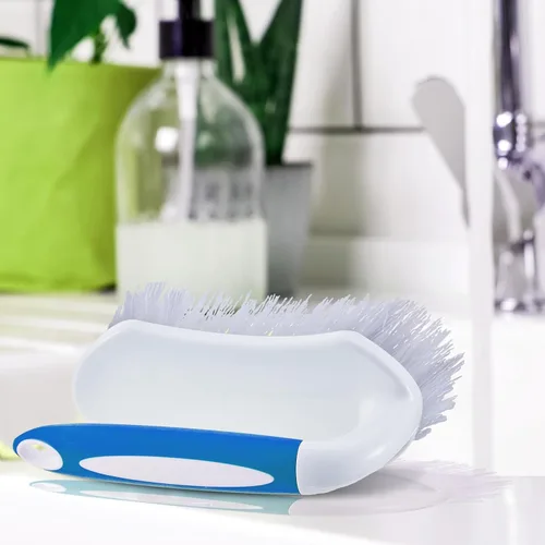 Vista 7 de Lallisa 12 piezas de cepillos para limpieza con mango cómodo de agarrar, resistente, cerdas rígidas, flexibles, cepillos a granel para ducha, baño