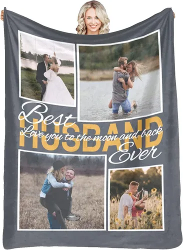 Vista 14 de Manta personalizada con fotos, mantas personalizadas con imagen para madre, padre, niños, hermana, amigos, parejas, cumpleaños, 1 foto, 30 x 40