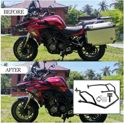 Vista 5 de Barra de choque de motocicleta para carretera, protector de motor, parachoques lateral, marco deslizante, protector de caída, tanque de combustible