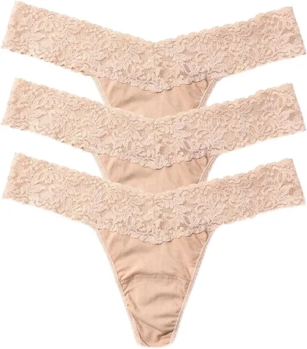 Vista 11 de hanky panky - Tangas de algodón Supima de tiro bajo para mujer Lencería de encaje, bragas de algodón Paquete de 3 o 5 Negro