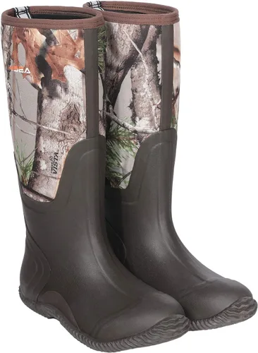 Vista 9 de HISEA Botas de lluvia para hombre, impermeables, duraderas, con aislamiento de goma de neopreno de 0.197 pulgadas, botas al aire libre para barro