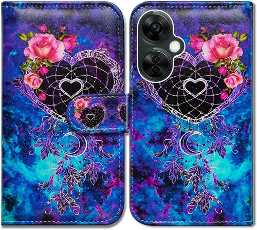 Vista 30 de Bcov Funda para Oneplus Nord N30 5G, diseño de pájaro negro y verde con tapa para teléfono con ranura para tarjeta y soporte para OnePlus Nord N30 5G