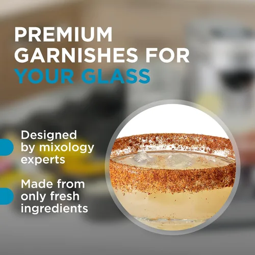 Vista 4 de Bartesian Golden Demerara Sugar Rimmer para Vasos de Cóctel - Guarnición Dulce Saborizada para Bordes de Cócteles de Postre para Vasos de Bar