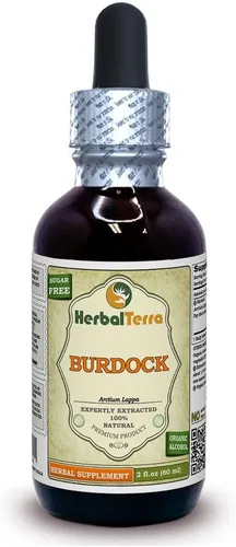 Vista 6 de Herbal Terra LLC Glicerita de bardana (Arctium Lappa), extracto líquido sin alcohol de raíz seca, 2 onzas