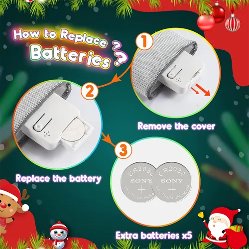 Vista 5 de TOPTOY - Guantes LED intermitentes, sensacionales y divertidos, con empaque de regalo, M