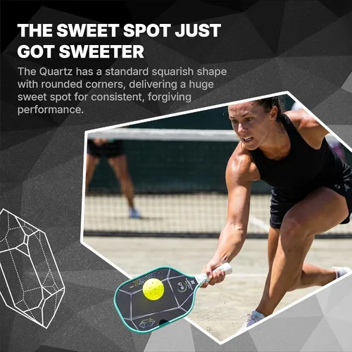Vista 5 de Six Zero Quartz Pickleball Paddle - Affordable, Premium Construction, Raw Carbon