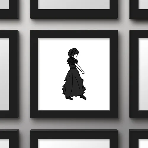 Vista 2 de Trends International Gallery Pops Wednesday - Wednesday Dance #3 - Arte de pared, versión enmarcada negra, 12 x 12 pulgadas