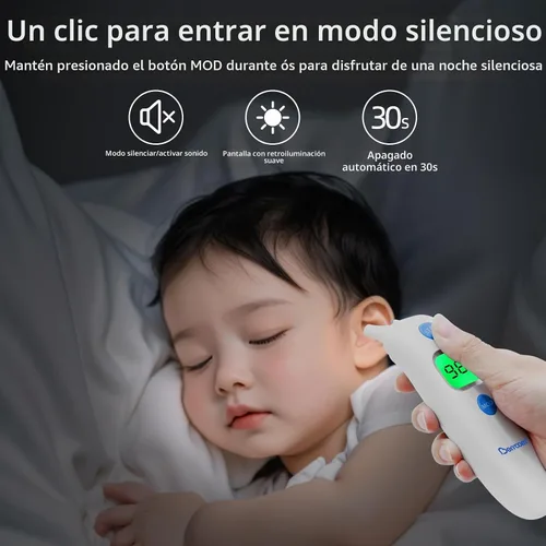 Vista 3 de Berrcom - Termómetro 3 en 1 para frente y oído para adultos y niños