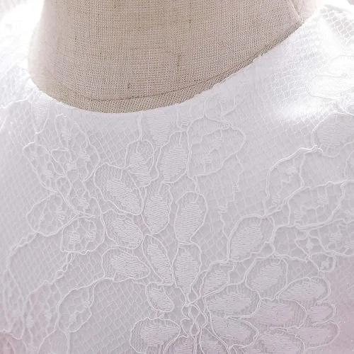 Vista 3 de 6-24 meses - Vestido de fiesta de boda con lazo grande para niña