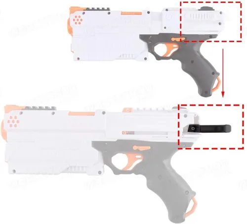 Vista 4 de WORKER Agarre trasero de cinco bolas para Nerf Rival Phantom Corps Kronos XVIII-500 (negro)