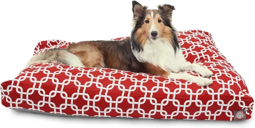 Vista 10 de Majestic Pet Cama para perro de espuma viscoelástica triturada, pequeña con funda extraíble lavable, cama ortopédica rectangular para perros, cama