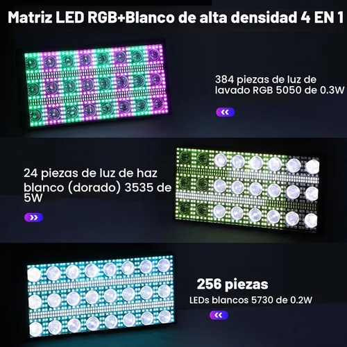 Vista 3 de Betopper LF2405 300w Luzes de Efeito de Feixe de Matriz LED, Luzes de Palco de Lavagem LED, Luz de Estrobo LED Super Brilhante de Grande Flash