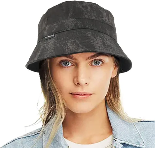 Vista 7 de Sombrero de pescador de algodón lavado de lona para mujer, estilo pescador, verano, playa, sol