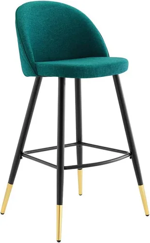 Vista 10 de Modway Taburetes de comedor tapizados de tela Cordial en Azure - Juego de 2