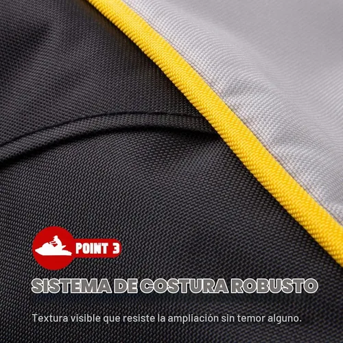 Vista 5 de LIBZAKI - Cubierta PWC para moto acuática, 2-3 asientos, resistente al agua, 600D, resistente a los rayos UV, se adapta a Yamaha Sea-Doo Kawasaki