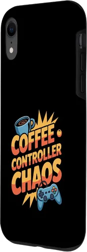 Vista 2 de Coffee Controller and Chaos Gamer Parents Mom and Dad Case for iPhone XR