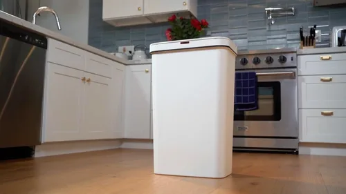 Vista 8 de SIMPLI-MAGIC Cubo de basura con sensor de movimiento sin contacto de 13 galones (50L) – Cubo de basura automático sin manos para cocina, hogar