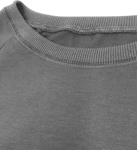 Vista 5 de PRETTODAY Sudaderas casuales de cuello redondo para mujer, manga larga, estilo raglán, color liso, holgadas