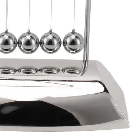 Vista 9 de Newton - Péndulo de cuna con 7 bolas de acero, bolas de balanceo clásicas de equilibrio, bolas de movimiento perpetuo de Newtons en forma de Z