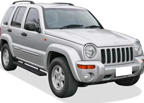 Vista 2 de APS Estribos (barras Nerf barras escalones laterales) compatibles con Jeep Liberty 2002-2007 de 4 puertas