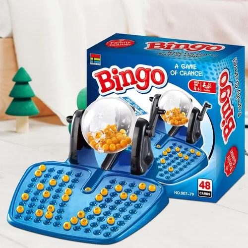 Vista 3 de Juego de bingo, lotería tradicional, juego de bingo de lotería con 90 bolas y 38 tarjetas para juegos de mesa de máquina de lotería