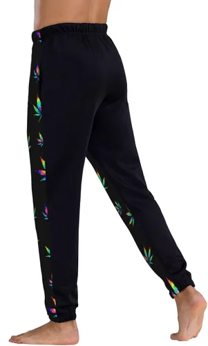 Vista 5 de Pantalones deportivos para hombre con bolsillos, teñido anudado, pantalones deportivos de dinosaurio para correr, entrenamiento, trotar