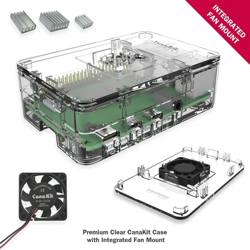 Vista 7 de CanaKit Raspberry Pi 4 Kit básico de inicio de 4 GB con ventilador (4 GB de RAM)