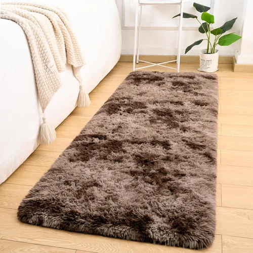 Vista 206 de Softlife Alfombra naranja para dormitorio, alfombra de felpa esponjosa para sala de estar para niñas, alfombra lanuda para niños, alfombra suave