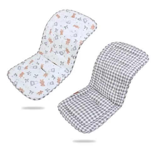 Vista 24 de Cojín para cochecito de bebé, inserto de asiento de automóvil infantil - reversible, universal, transpirable y suave, alfombrilla para cochecito