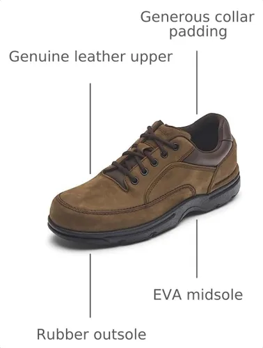 Vista 6 de Rockport Zapatos de caminar Eureka para hombre Chocolate gamuzado