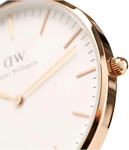 Vista 2 de Daniel Wellington Reloj clásico de cuero oro rosa